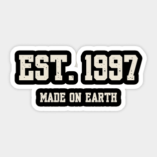 1997 Birthday Vintage Varsity Sticker